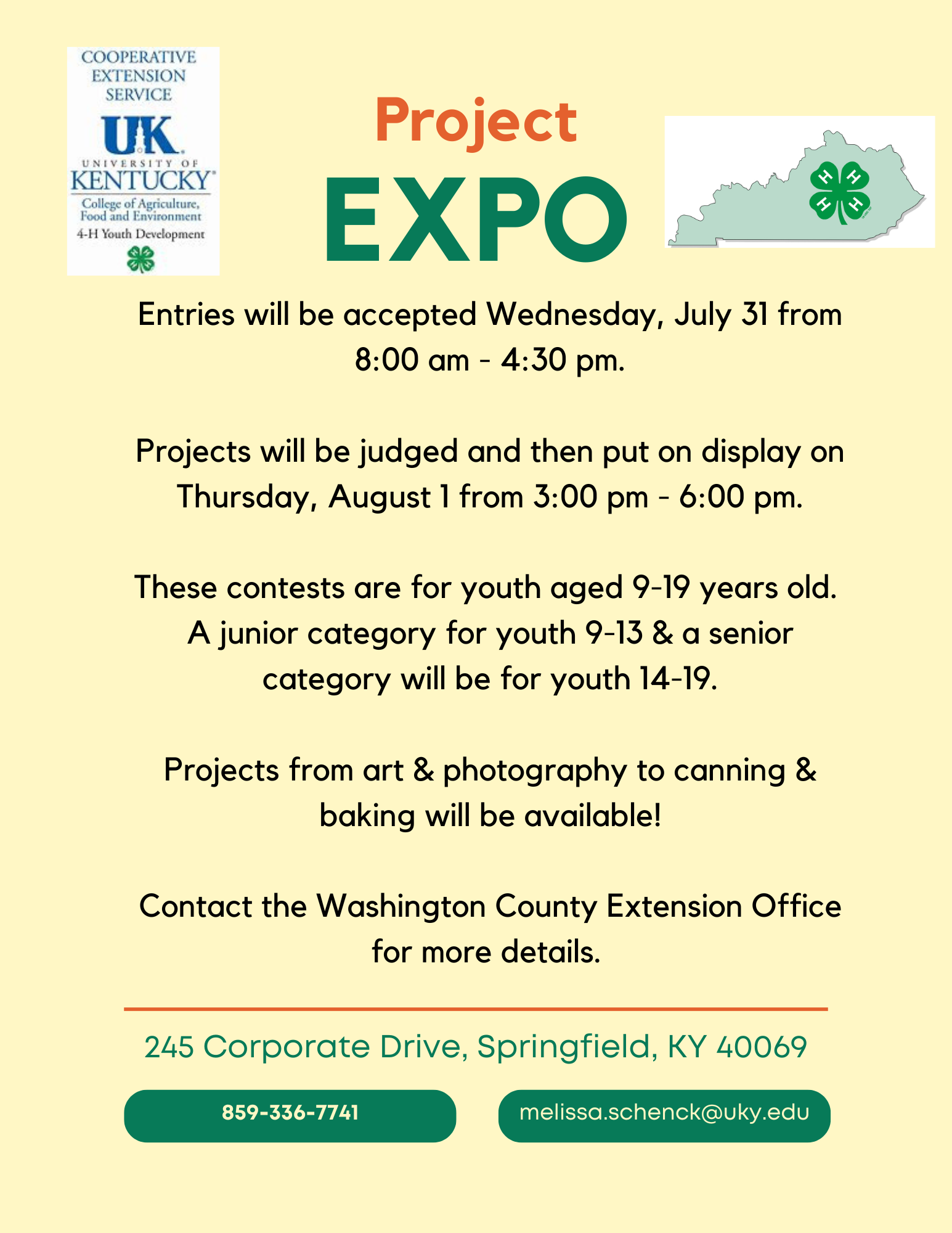 4-H State Fair Project Information