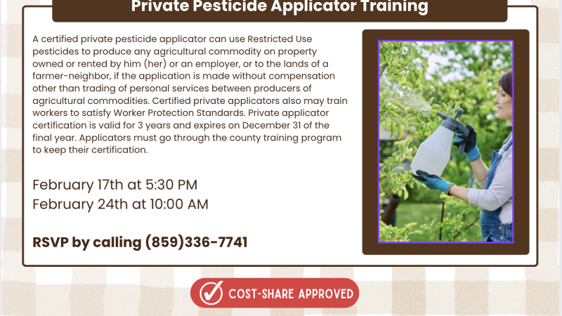 Private Pesticide Applicator Training